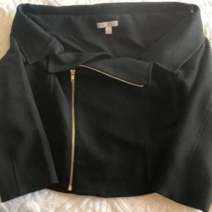 Eva Mendes - Asymmetrical Zippered Black Jacket